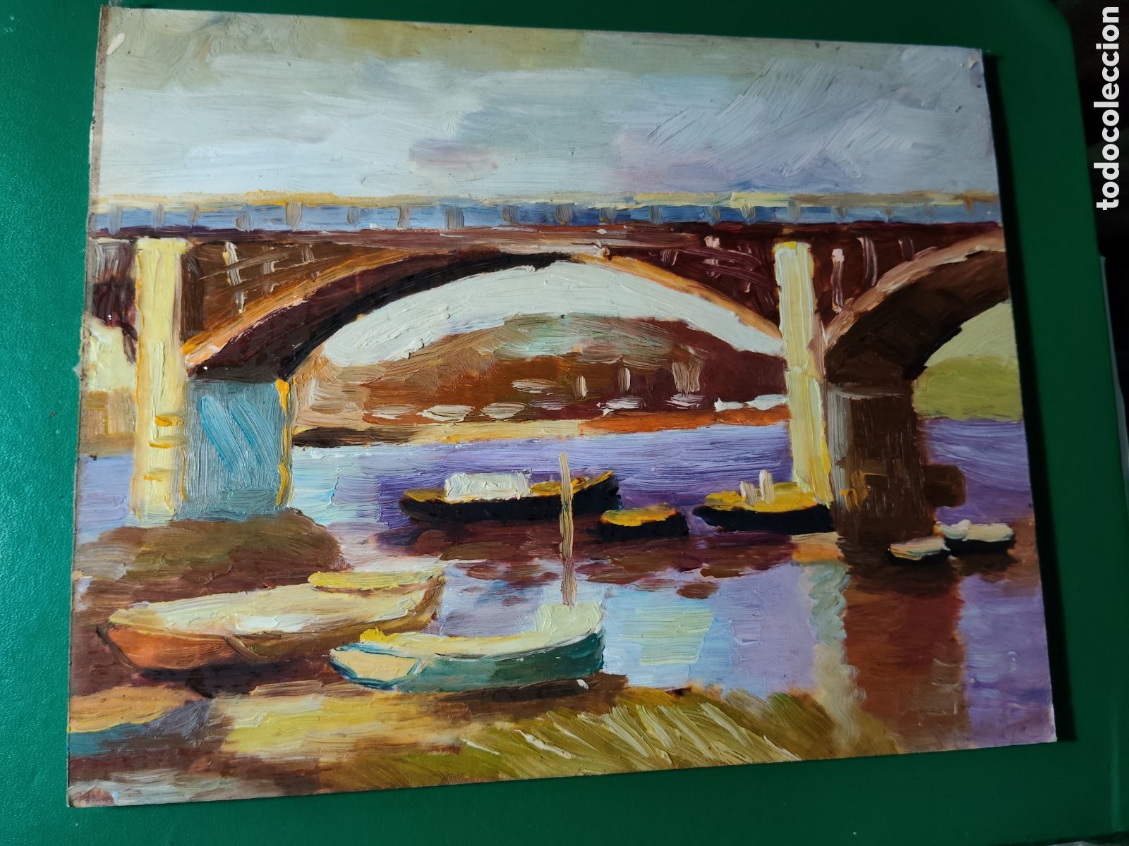 Arte: OLEO PINTADO A MANO 25X20 AUTOR DESCONOCIDO