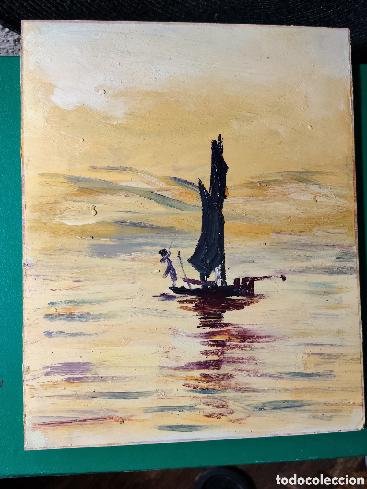 Arte: OLEO PINTADO A MANO 25X20 AUTOR DESCONOCIDO