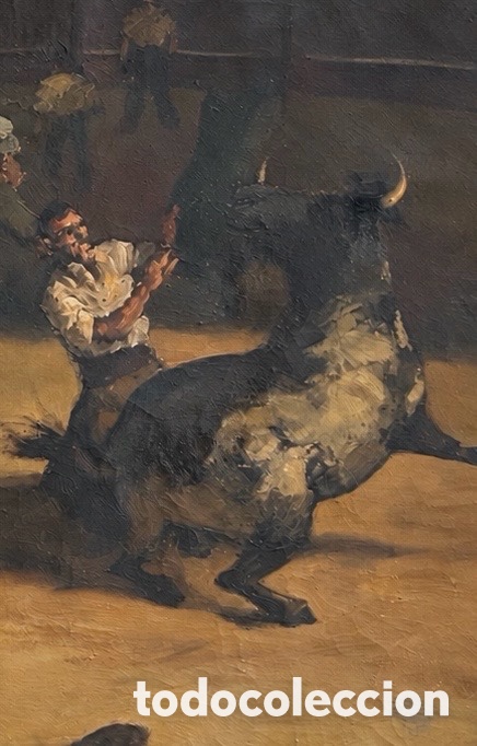 Arte: F. ECHAUZ. &ldquo;ENCIERRO&rdquo;. &Oacute;LEO SOBRE LIENZO. - Foto 3