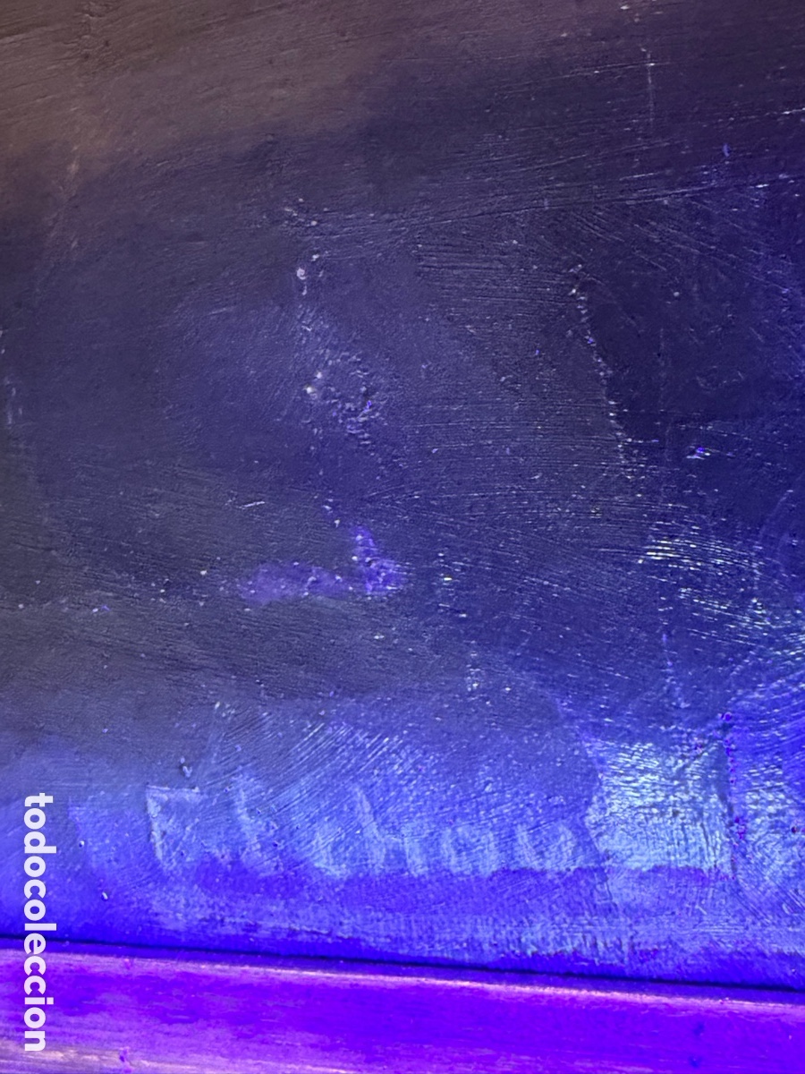 Arte: F. ECHAUZ. &ldquo;ENCIERRO&rdquo;. &Oacute;LEO SOBRE LIENZO. - Foto 8
