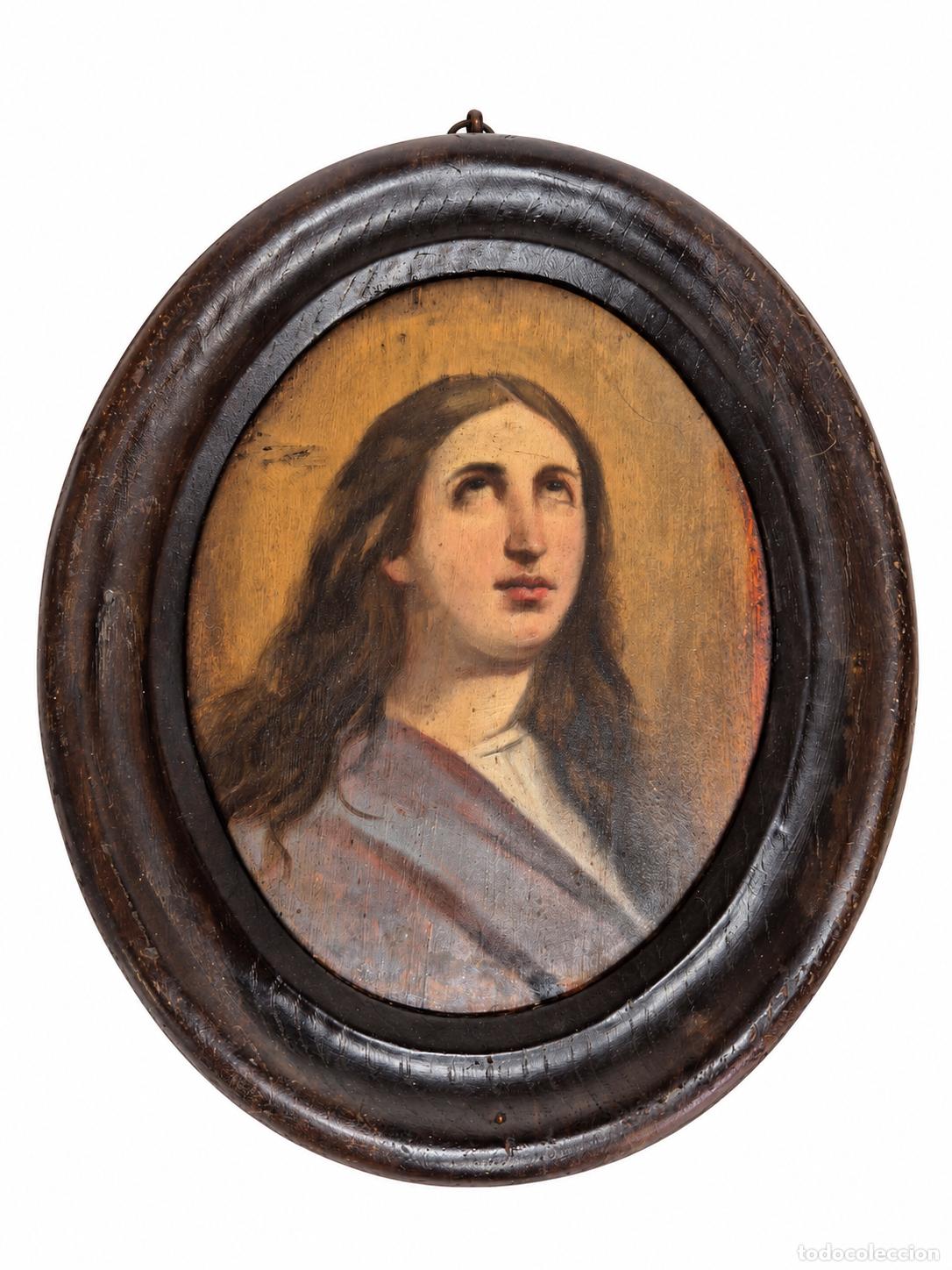 Arte: Inmaculada Concepci&oacute;n - Pintura al &Oacute;leo sobre Tabla - Escuela Espa&ntilde;ola - S.XVIII-XIX