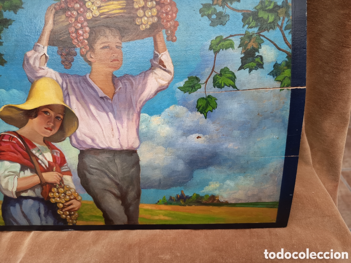 Arte: Oleo tabla la vendimia - Foto 3