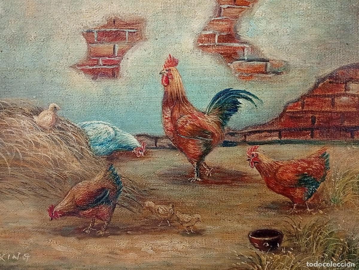 Arte: H. King - Corral. Oleo sobre lienzo. Firmado
