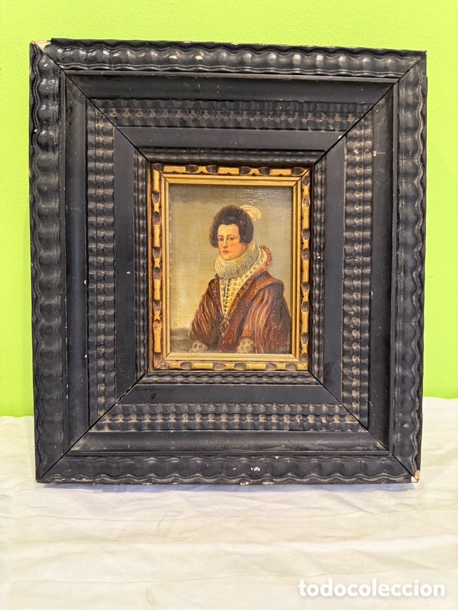 Arte: Retrato femenino posiblemente Isabel de Borb&oacute;n &ndash; &oacute;leo sobre cobre &ndash; obra a estudiar XVII/XVIII/XIX .
