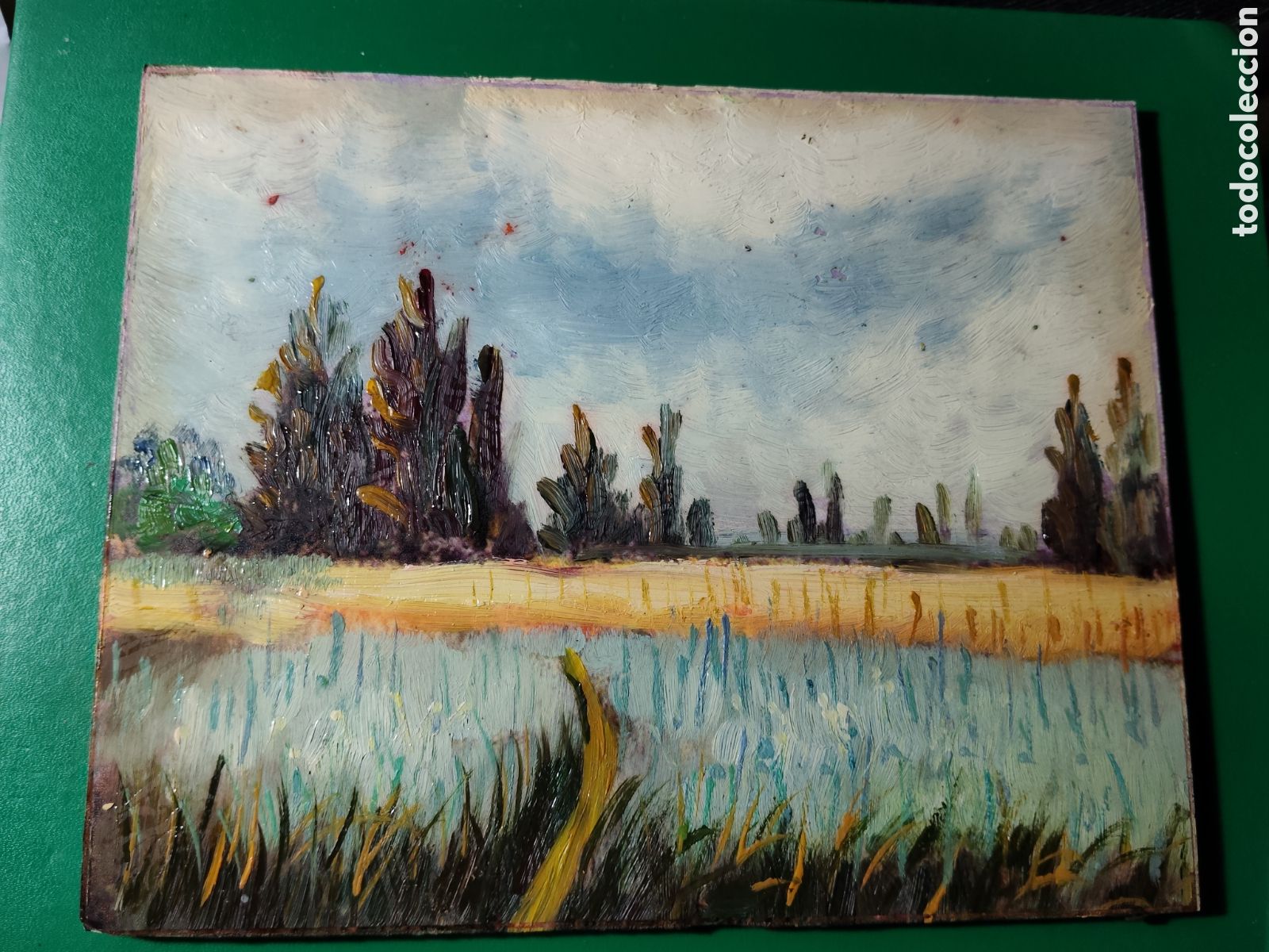 Arte: OLEO PINTADO A MANO 25X20 AUTOR DESCONOCIDO