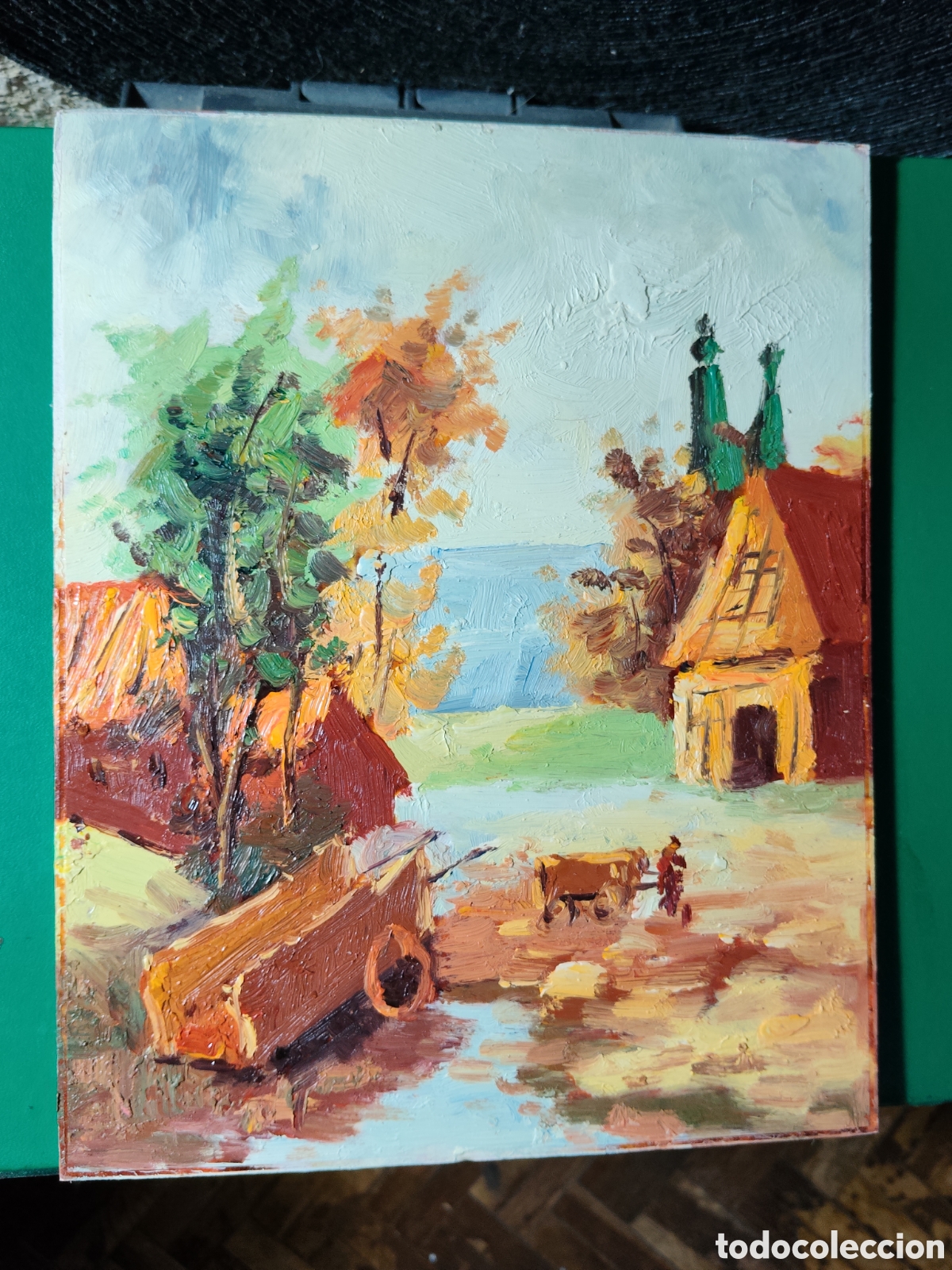 Arte: OLEO PINTADO A MANO 25X20 AUTOR DESCONOCIDO