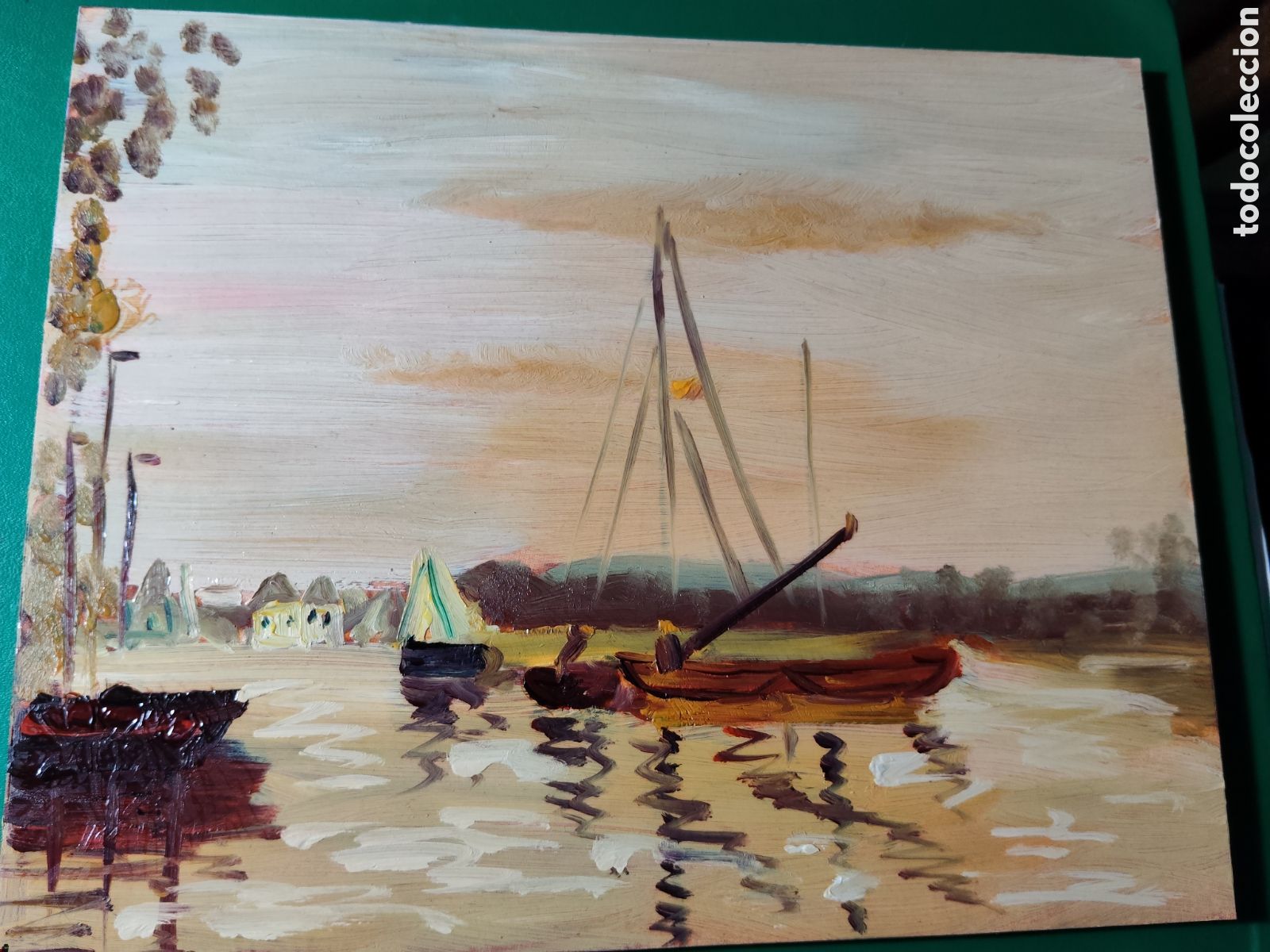 Arte: OLEO PINTADO A MANO 25X20 AUTOR DESCONOCIDO