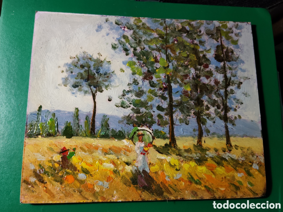 Arte: OLEO PINTADO A MANO 25X20 AUTOR DESCONOCIDO