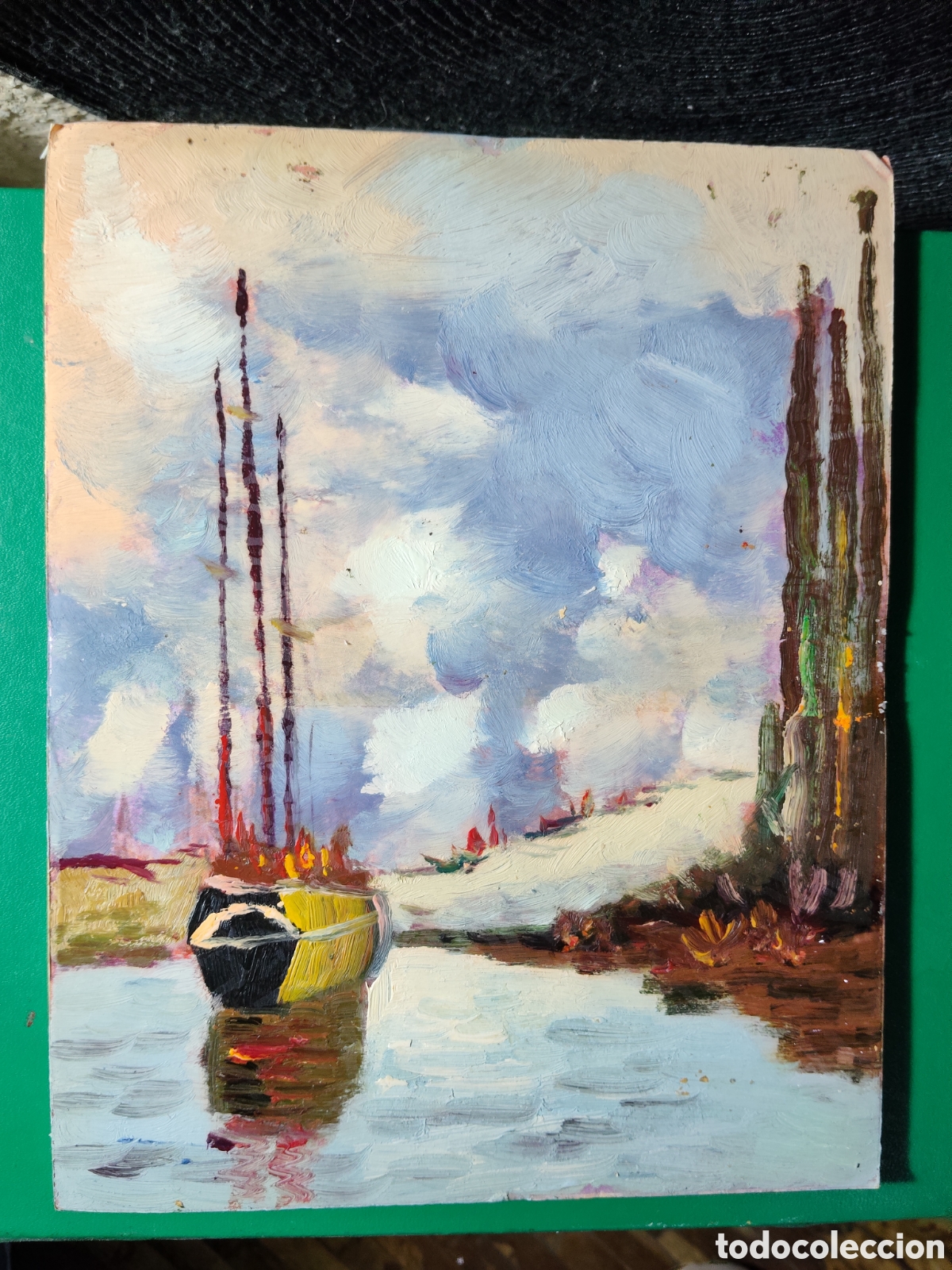 Arte: OLEO PINTADO A MANO 25X20 AUTOR DESCONOCIDO