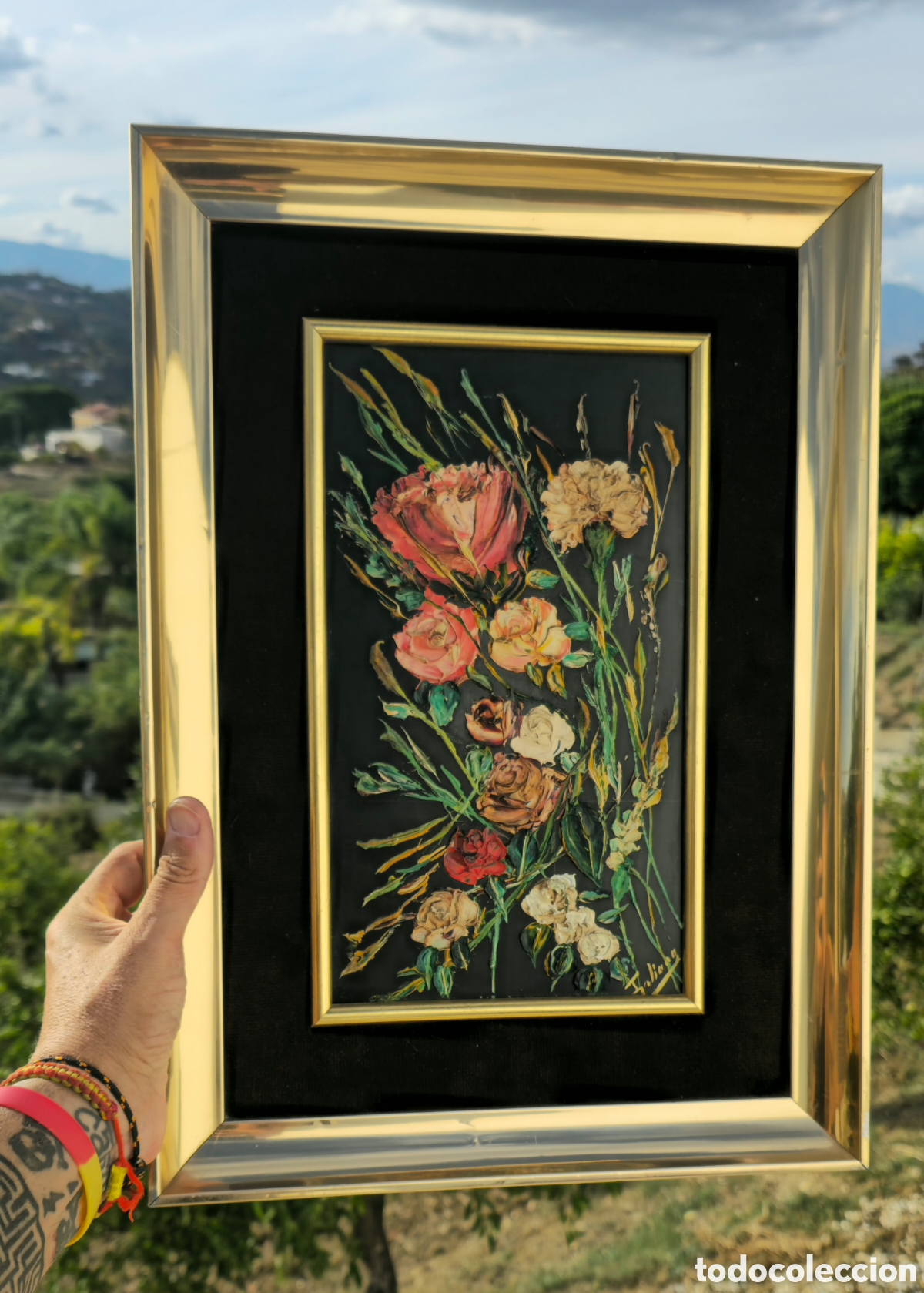 Arte: 702.Oleo sobre tabla vintage - Foto 3