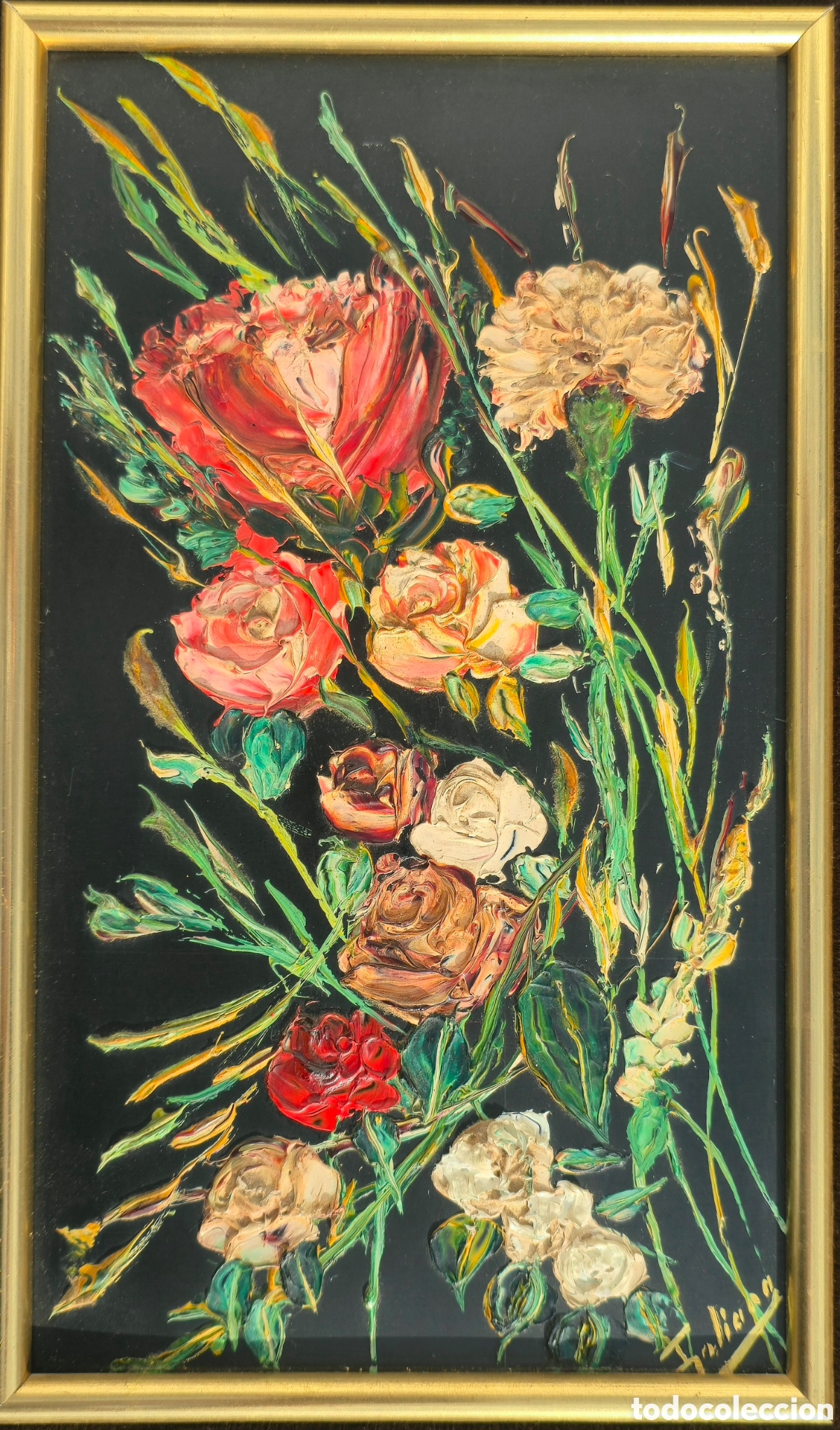Arte: 702.Oleo sobre tabla vintage - Foto 6