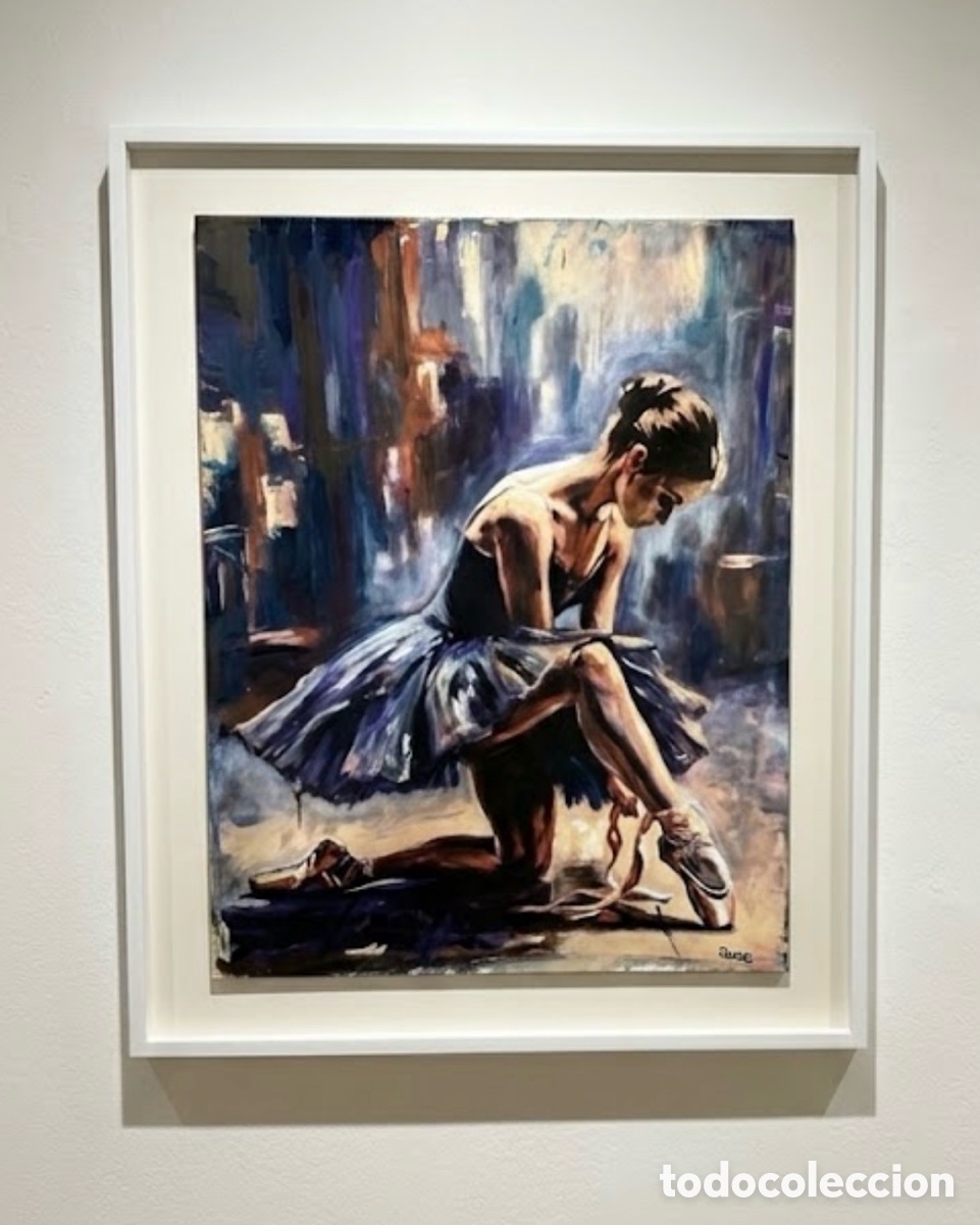 Arte: Cuadro bailarina realizado a mano en pintura acr&iacute;lica