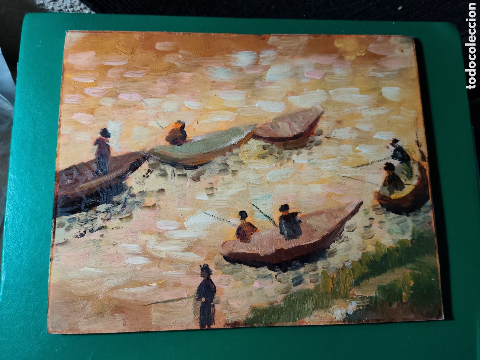 Arte: OLEO PINTADO A MANO 25X20 AUTOR DESCONOCIDO