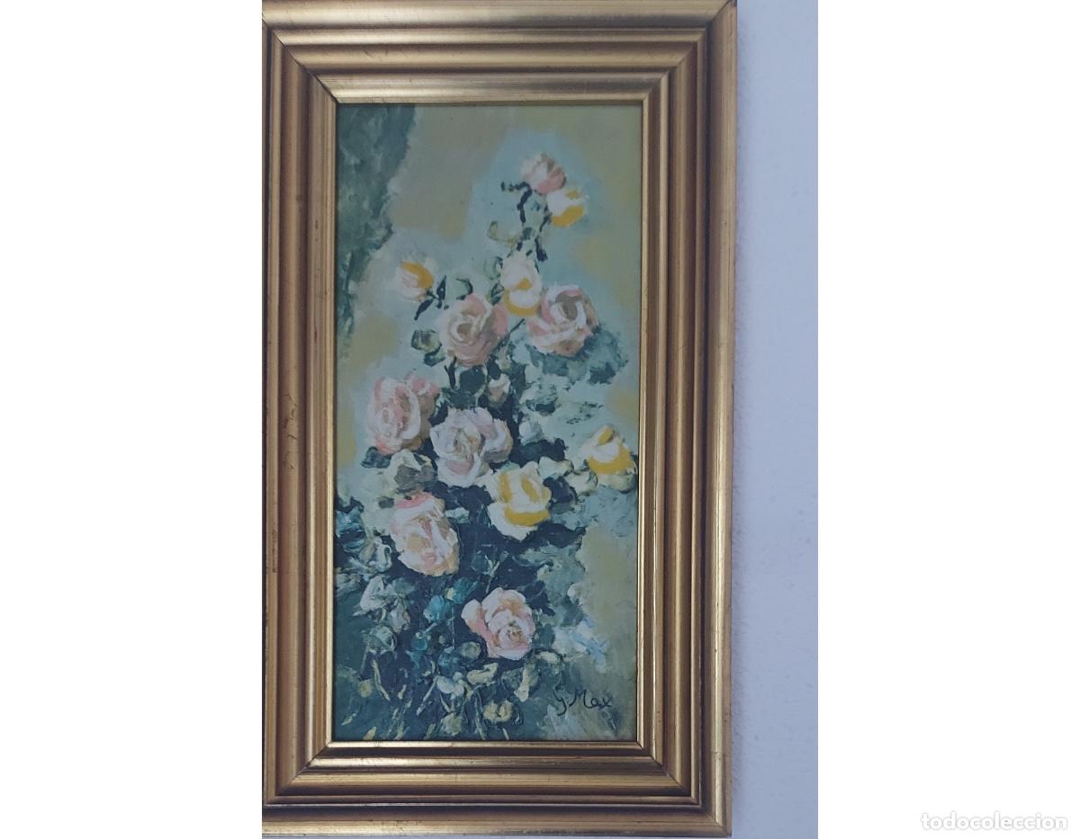 Arte: Cuadro de flores al &oacute;leo