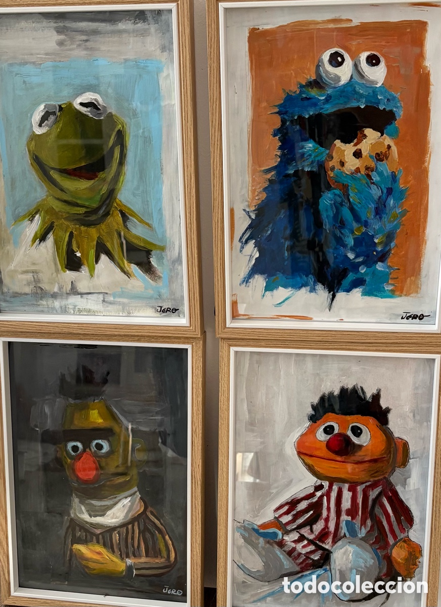 Arte: Cuadros pintados a mano en acr&iacute;lico enmarcados