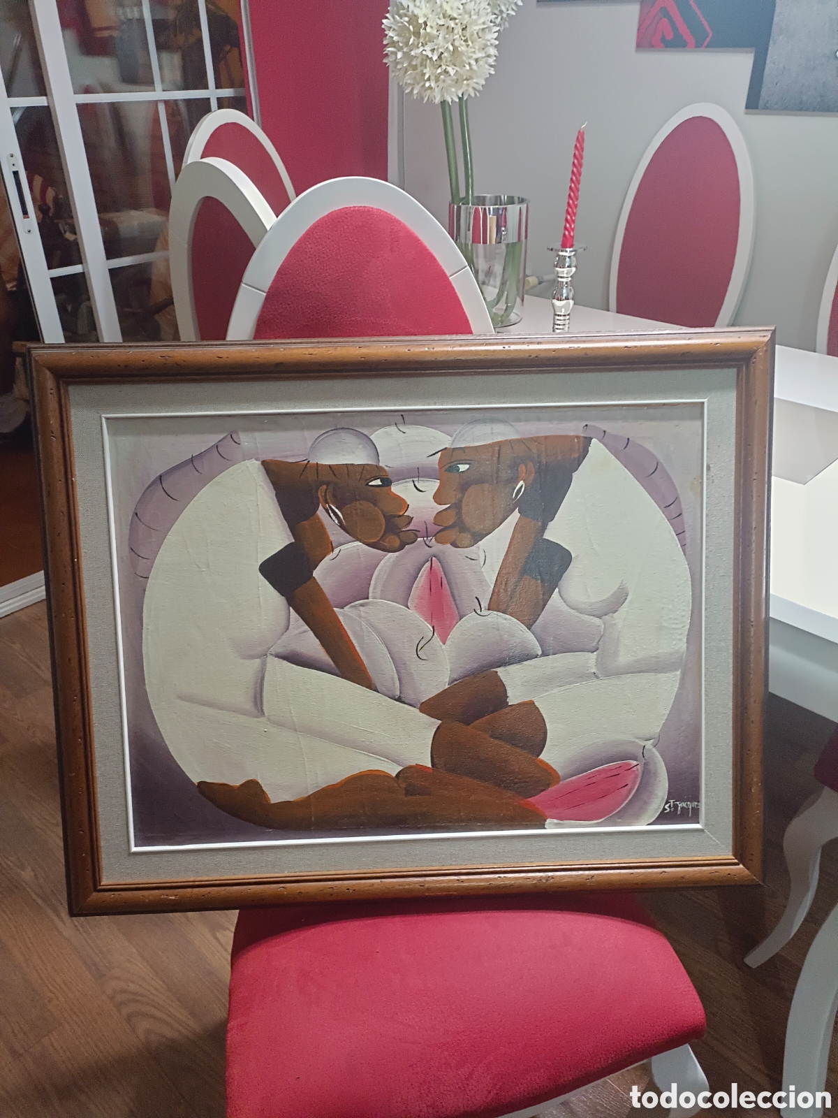 Arte: Cuadro Pintura &Oacute;leo Original Estilo Cubista Contempor&aacute;neo Erotismo Firmado