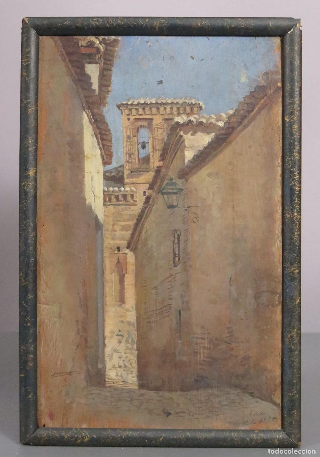 Arte: VISTA CALLE TOLEDO. OLEO S/ TABLA. FIRMADA Y FECHADA.