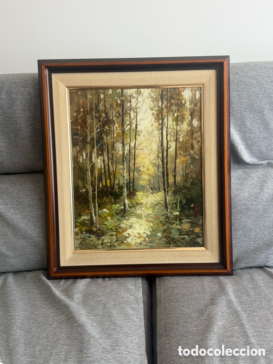 Arte: Oleo sobre tela pintura paisaje bisque oto&ntilde;al pintor Jordi Serrat Balasch