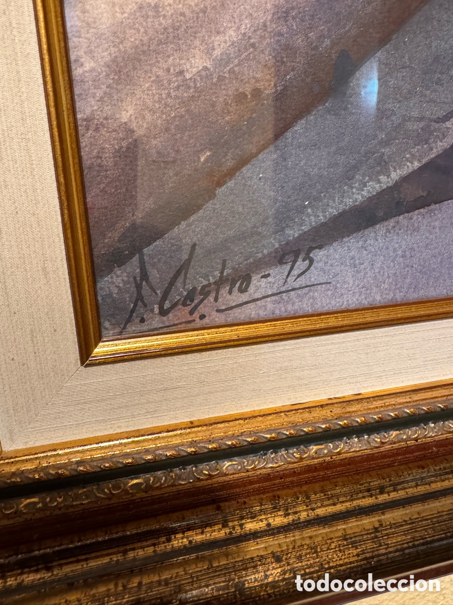 Arte: Cuadro firmado F Castro - Foto 2