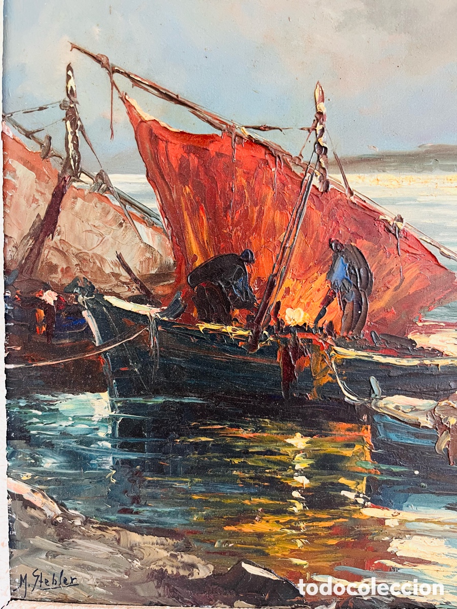 Arte: Cuadro Marcel Stebler Barcos Mar&iacute;timos - Foto 3