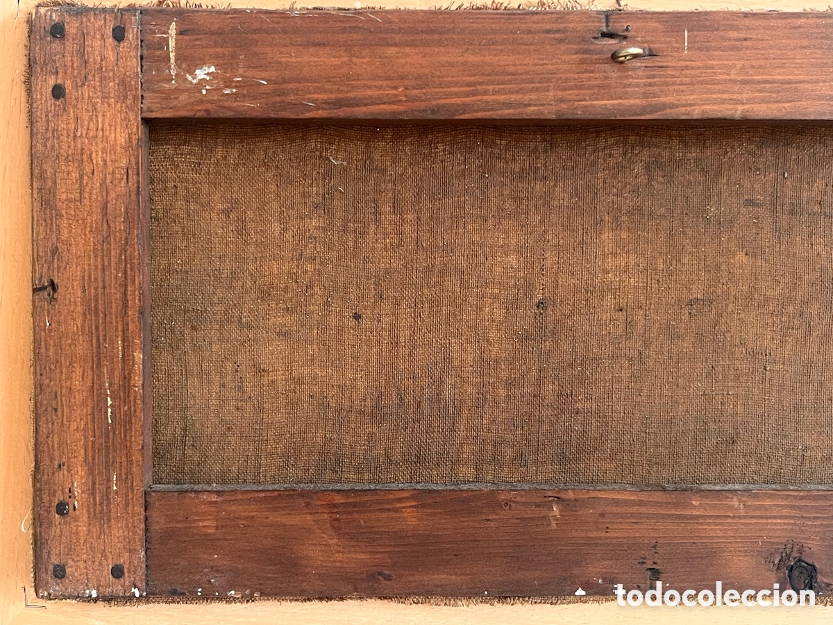 Arte: Cuadro antiguo &oacute;leo sobre lienzo: Barcos - Foto 8