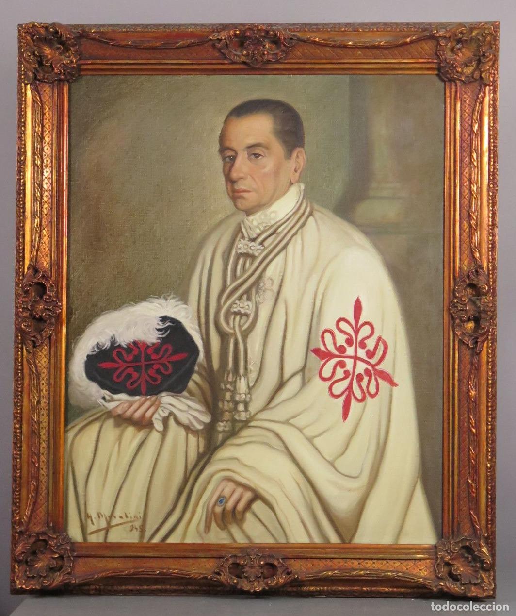 Arte: CABALLERO. ORDEN DE CALATRAVA. FIRMADO Y FECHADO 1945