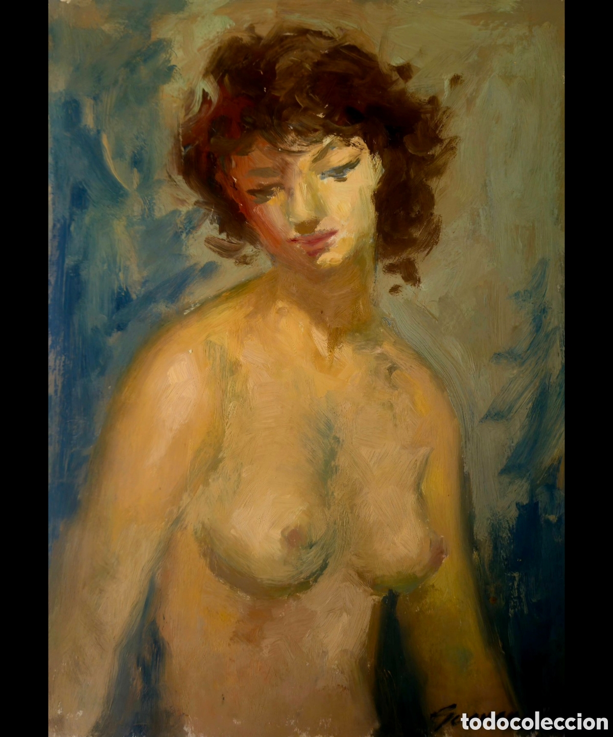 Arte: Jos&eacute; Guevara (M&aacute;laga 1930-2017) preciosa pintura mujer, firmada.