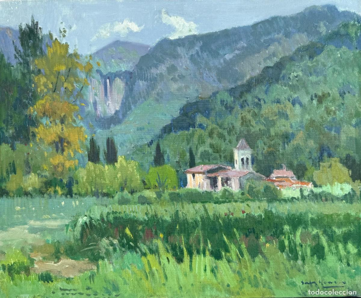Arte: Antonio Sala Herrero. Salt de Sallent, paisaje catal&aacute;n, &oacute;leo sobre lienzo, a&ntilde;os 80