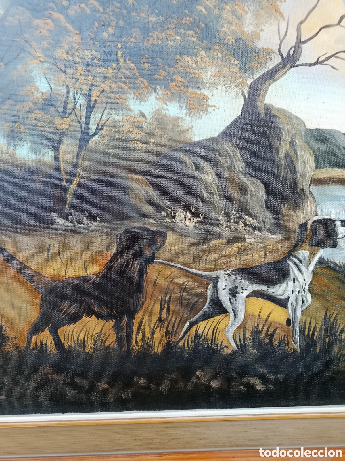 Arte: Cuadro Paisaje con perros - Foto 4