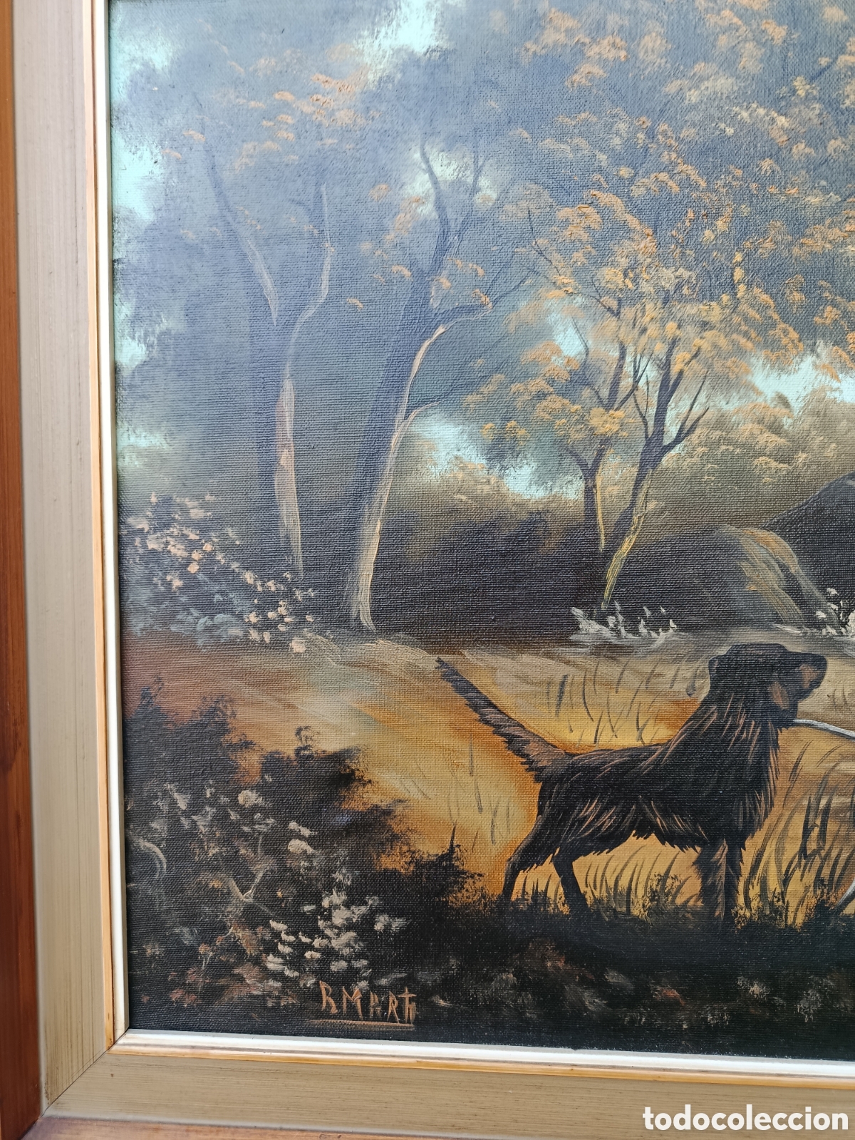 Arte: Cuadro Paisaje con perros - Foto 5