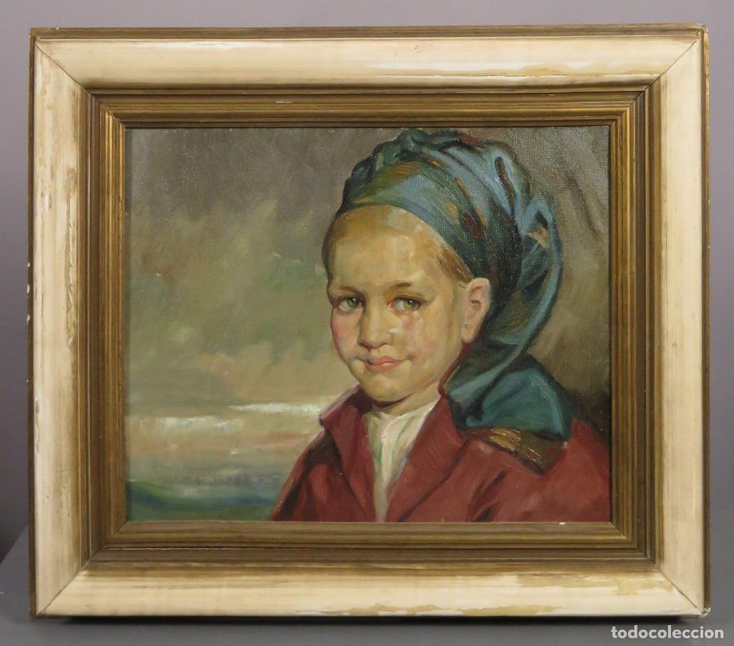 Arte: RETRATO DE NI&Ntilde;A. OLEO S/ LIENZO. &iquest;ESCUELA VASCA?