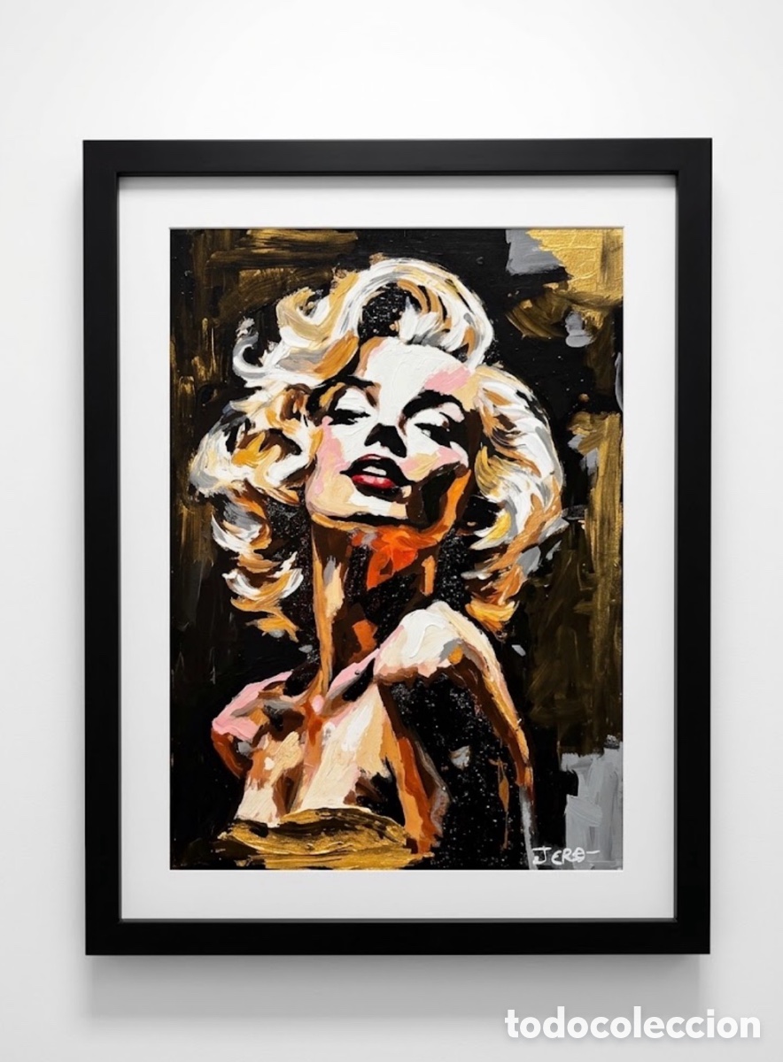 Arte: Cuadro pintado a mano en pintura acr&iacute;lica de Marilyn Monroe
