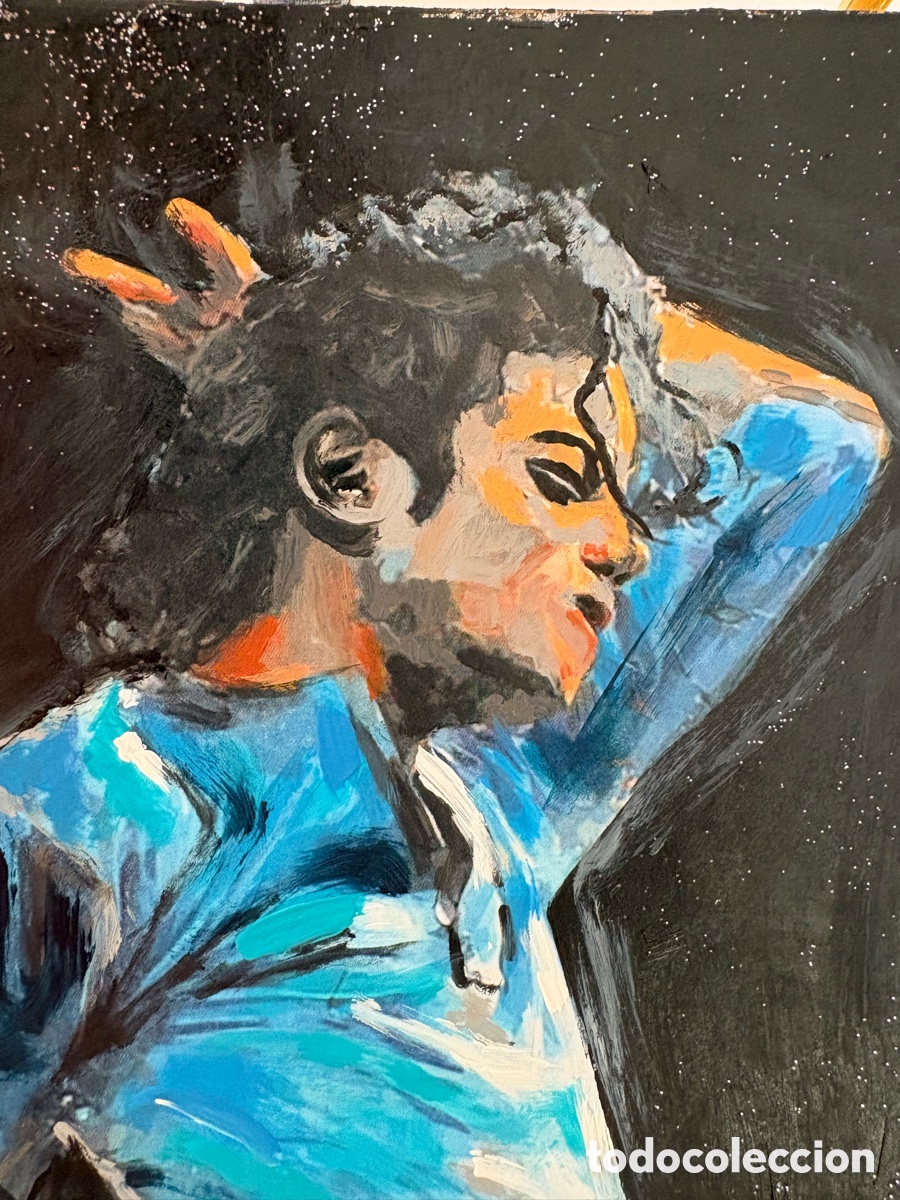 Arte: Cuadro pintado en acr&iacute;lico de Michael Jackson - Foto 2