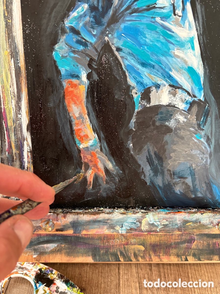 Arte: Cuadro pintado en acr&iacute;lico de Michael Jackson - Foto 5