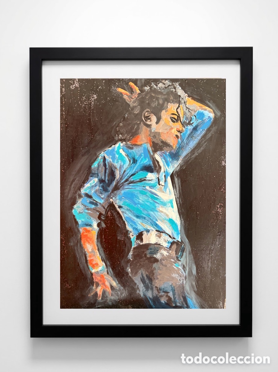 Arte: Cuadro pintado en acr&iacute;lico de Michael Jackson - Foto 1