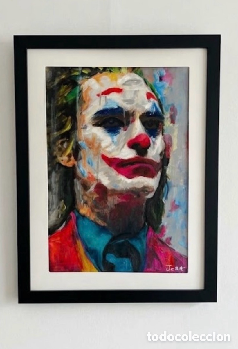 Arte: Cuadro hecho a mano en pintura acr&iacute;lica de Joker