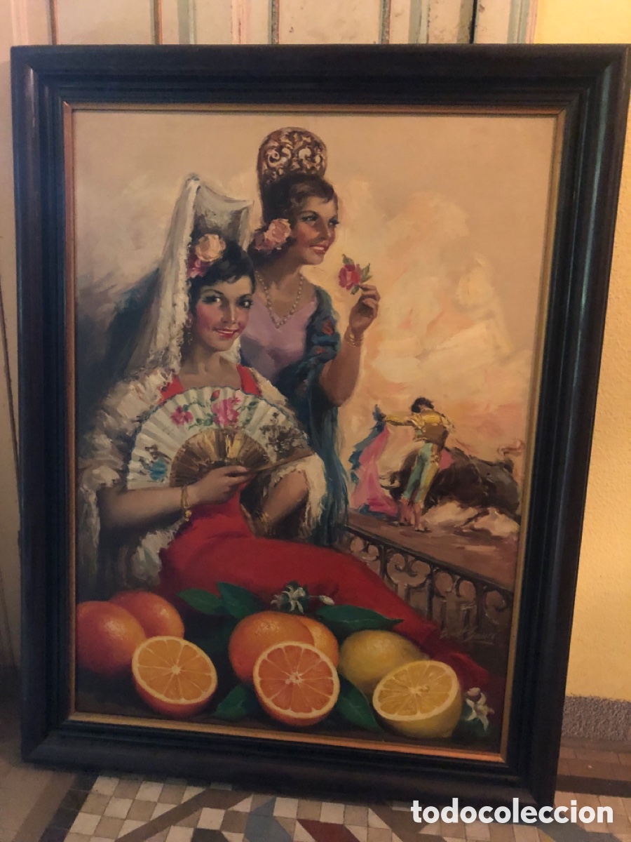 Arte: Oleo sobre lienzo de Donat sauri medidas 100x74 con marco 120x91