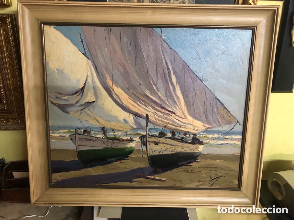 Kunst: J.casanova oleo sobre lienzo medidas 61,5x50,5 con marco 71,5x61,5