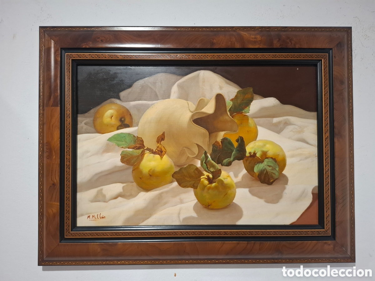 Art: Oleo sobre tabla bodegon de ventura millan 68x51