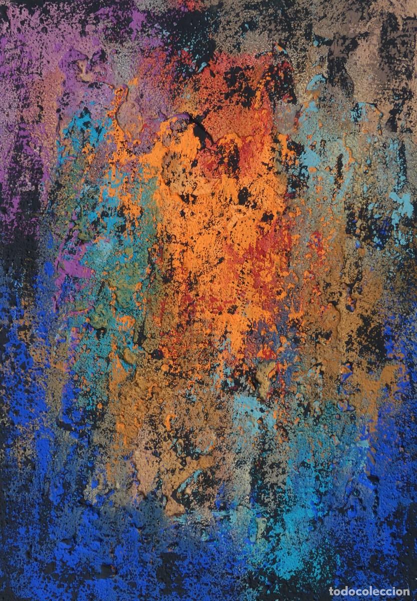 Arte: PINTURA ABSTRACTA DE JOSE SANZ SALA REALIZADA SOBRE TABLERO( PAGO POR BIZUM )