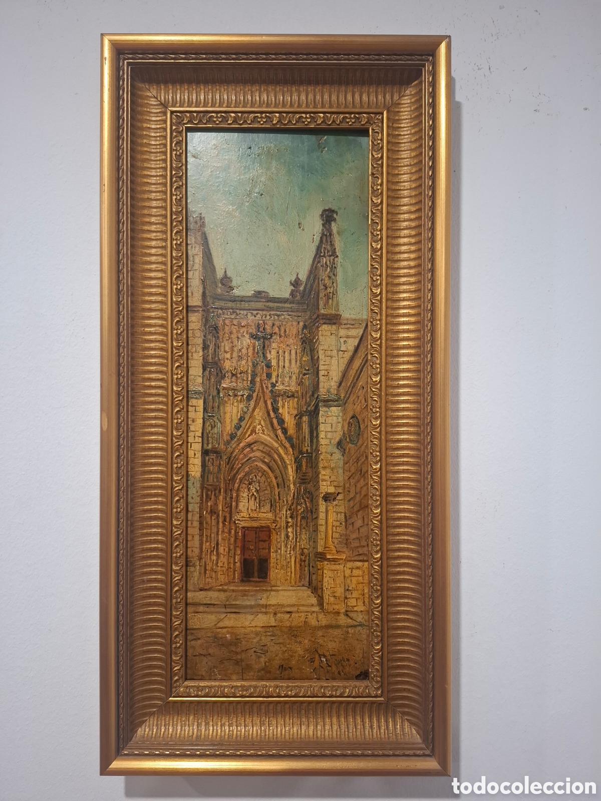 Art: Oleo sobre tabla jose Montenegro y capell 64x31