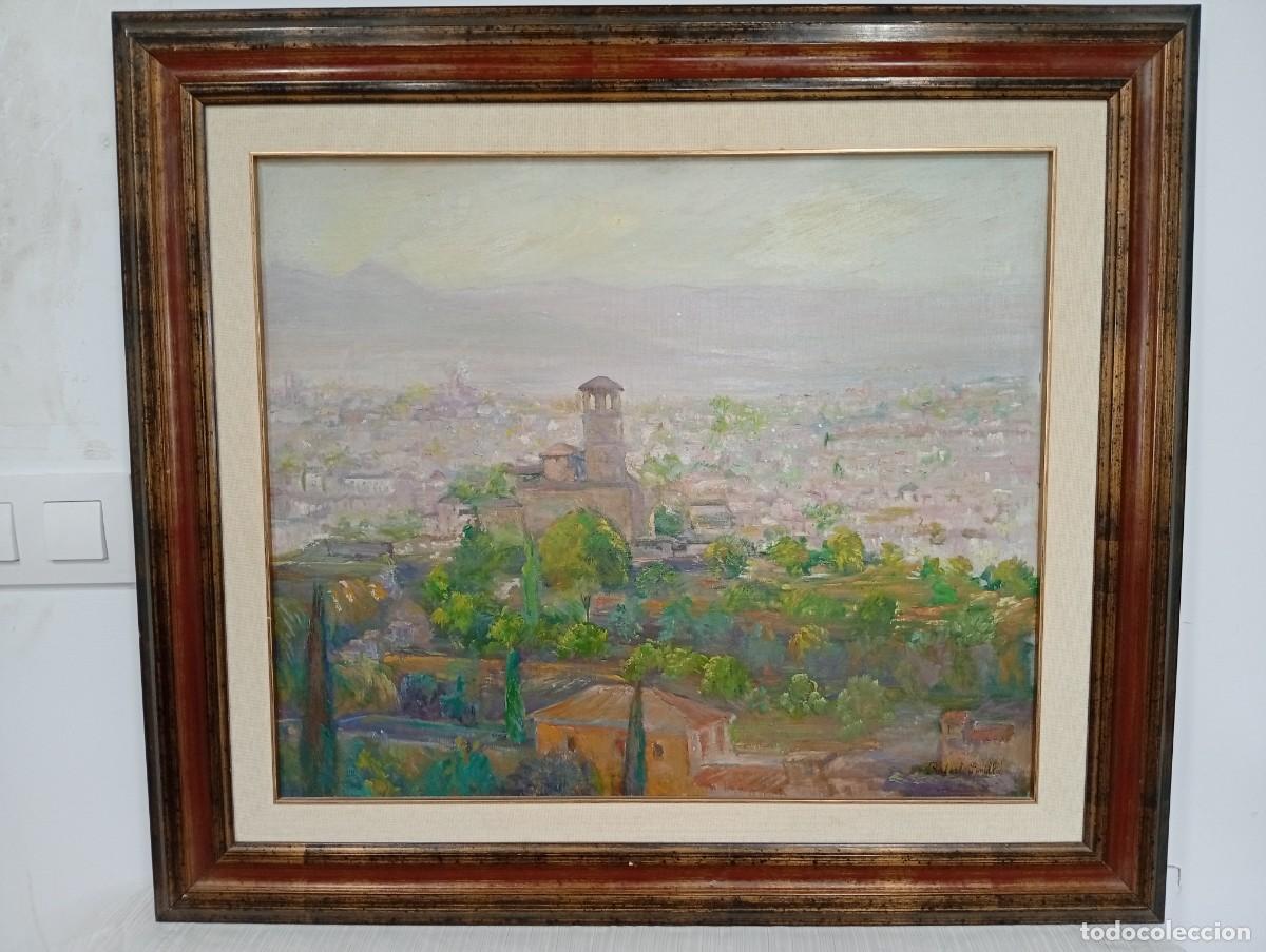 Art: Rafael Pinilla (Escuela espa&ntilde;ola, S. XX) - Vista de Granada. Documentaci&oacute;n