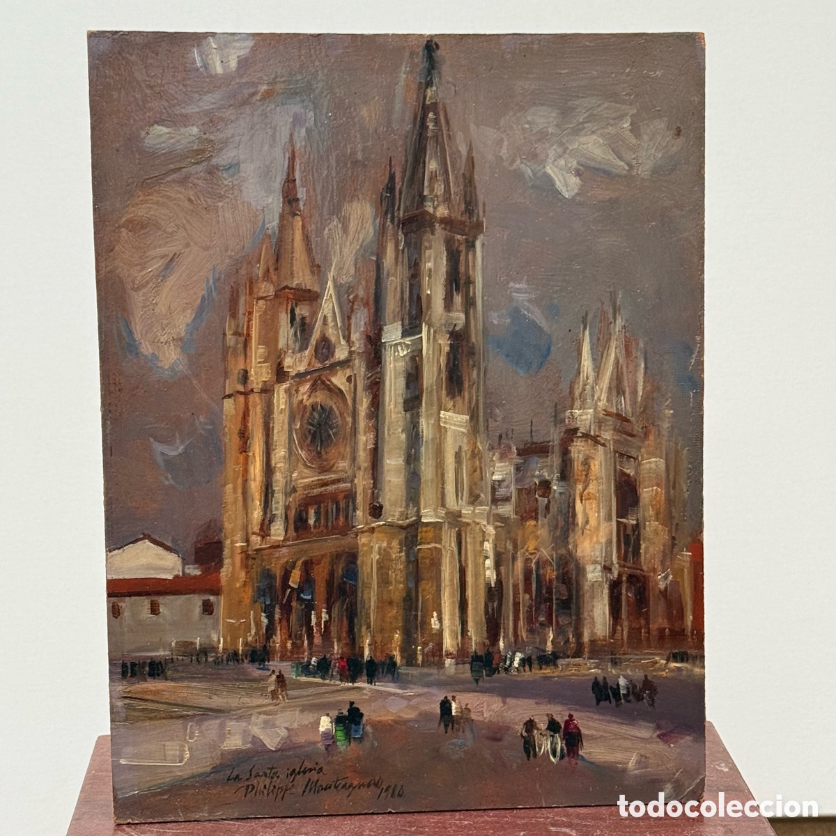 Art: Philippe Monteagudo (1936-2016) - La Santa Iglesia - 1980 - Catedral de Le&oacute;n - Oleo/Tablex
