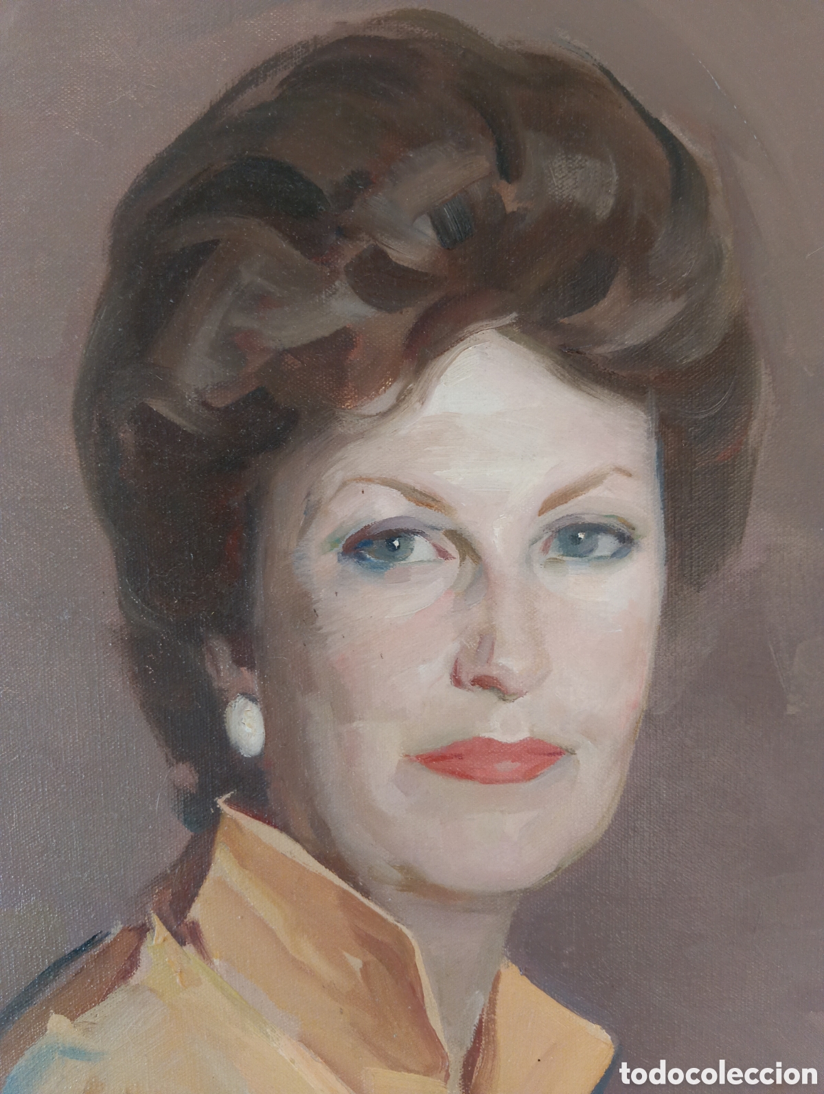 Arte: REVELLO DE TORO. MALAGA. RETRATO FEMENINO EN AMARILLO