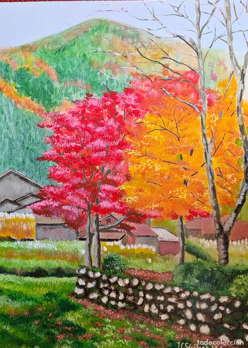 Arte: Cuadro acr&iacute;lico de paisaje original