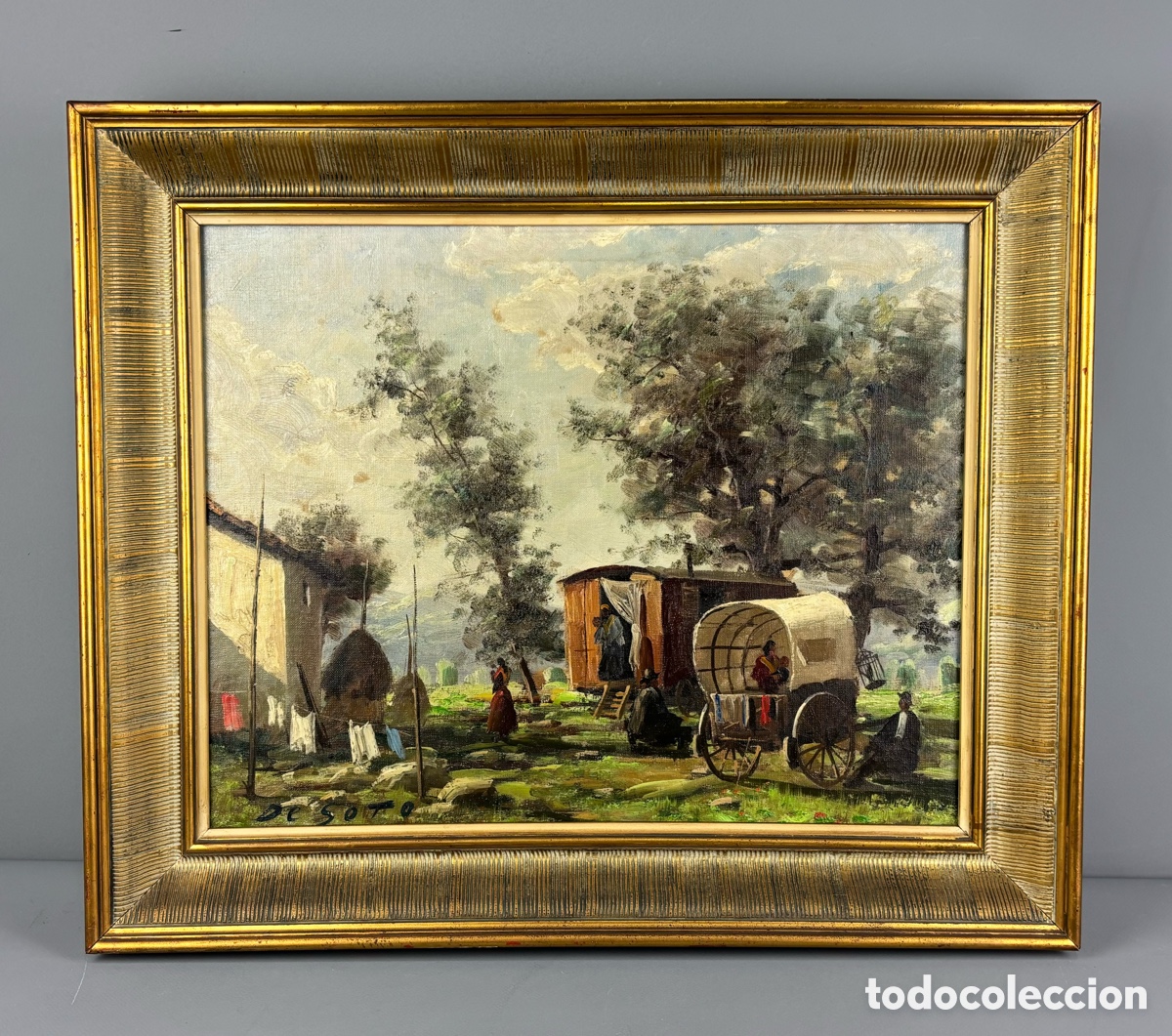 Arte: Rafael Fern&aacute;ndez de Soto (1915&ndash;1984)- CAMPAMENTO NOMADA - MCMLVI- OLEO SOBRE TELA