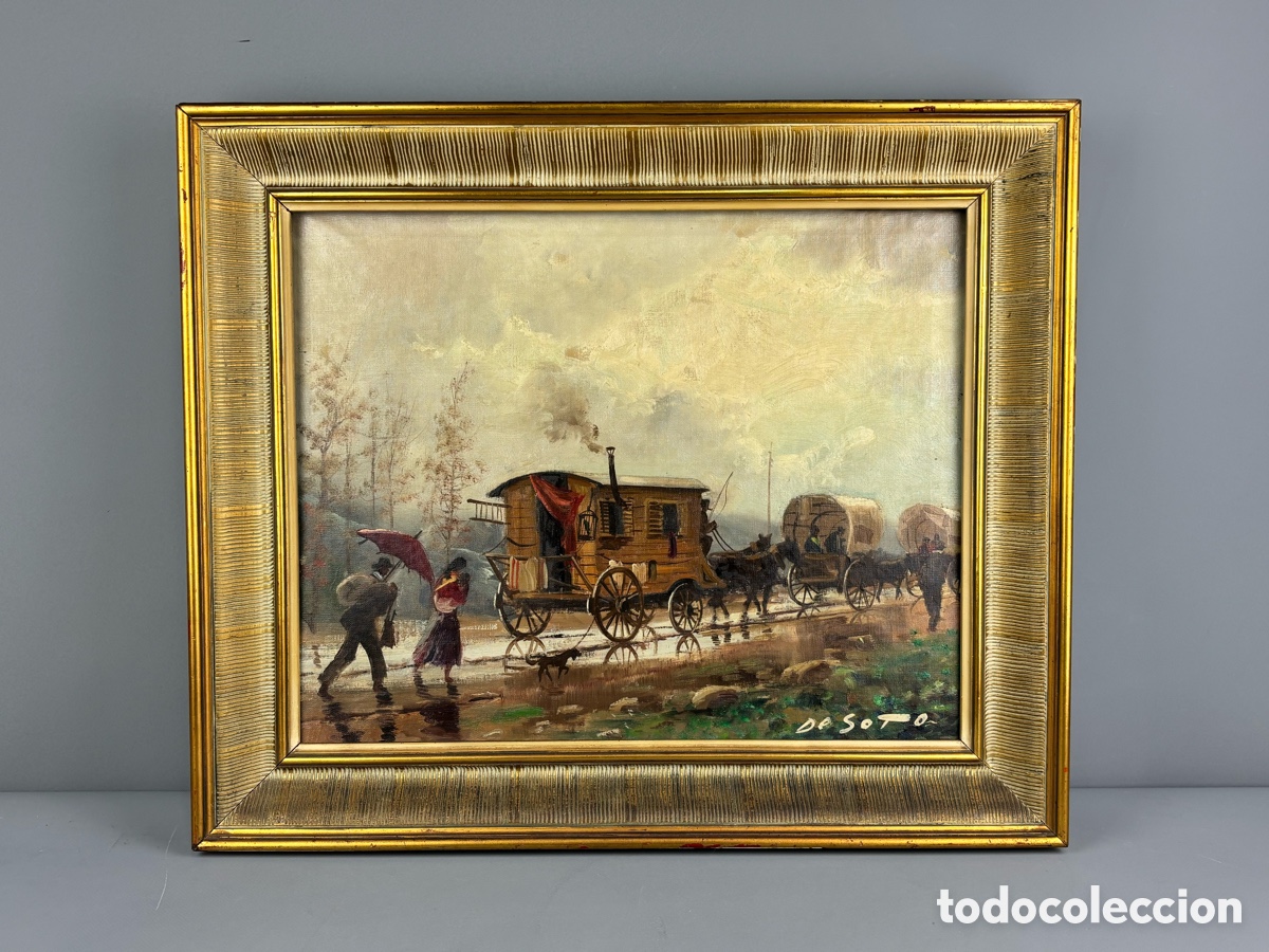 Arte: Rafael Fern&aacute;ndez de Soto (1915&ndash;1984)- CARAVANA - MCMLVI- OLEO SOBRE TELA