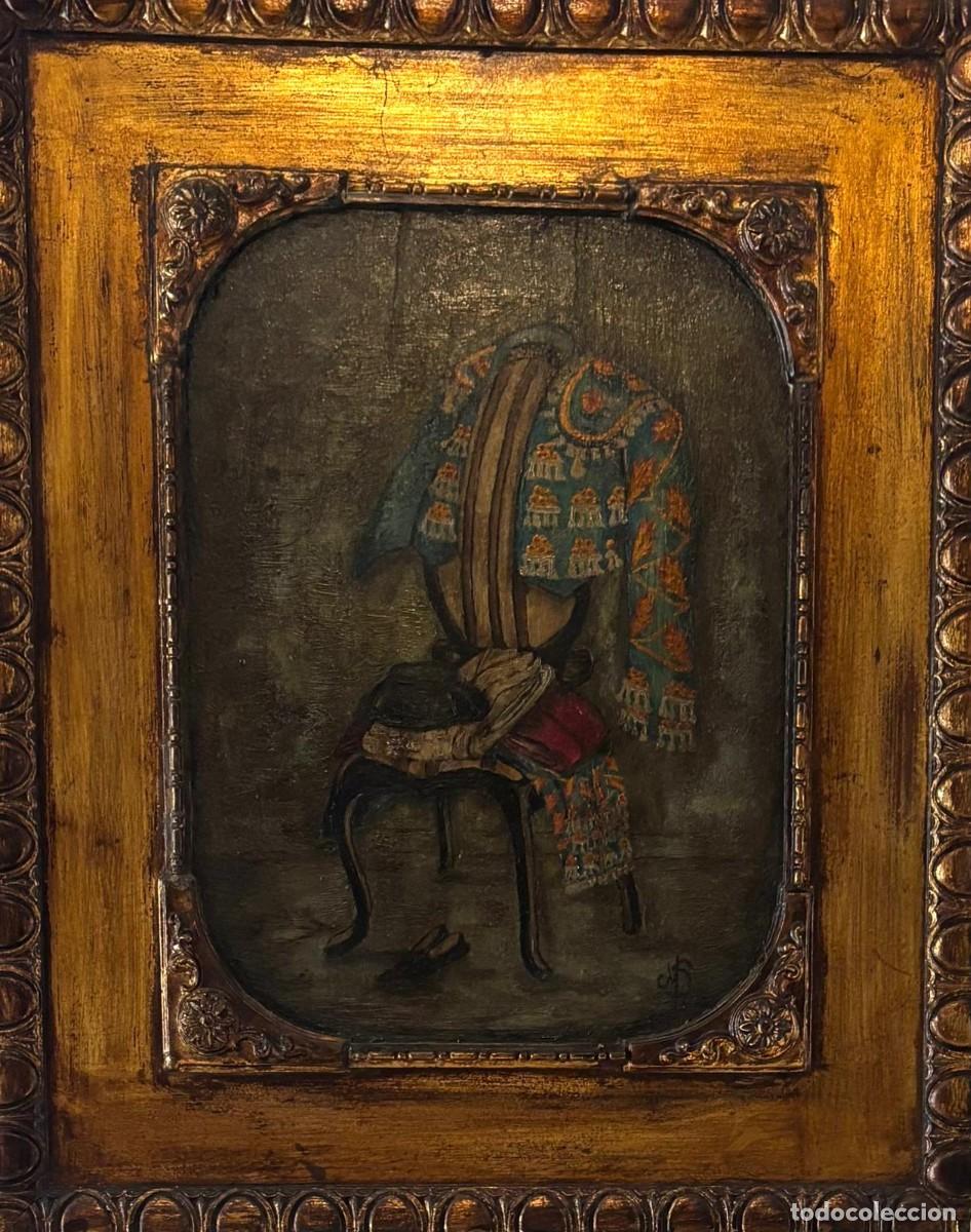 Arte: BONITO CUADRO PINTADO A MANO Y FIRMADO SILLA TORERO