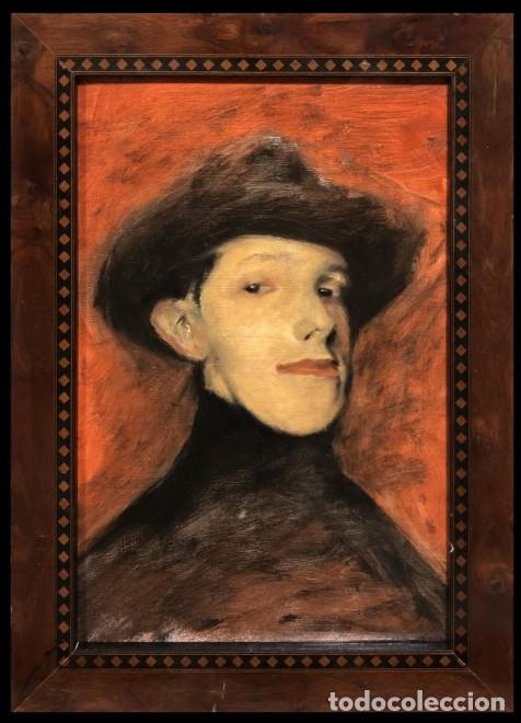 Kunst: Ram&oacute;n Casas (1846-1932); seg&uacute;n &mdash; Retrato del rey Alfonso XIII a los dieciocho a&ntilde;os