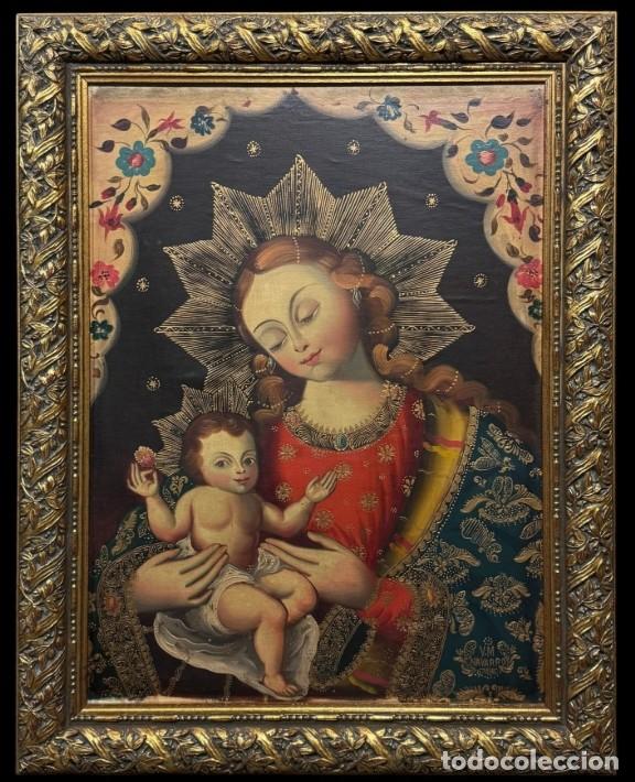 Art: Escuela de Cusco (XX) - Virgen con ni&ntilde;o